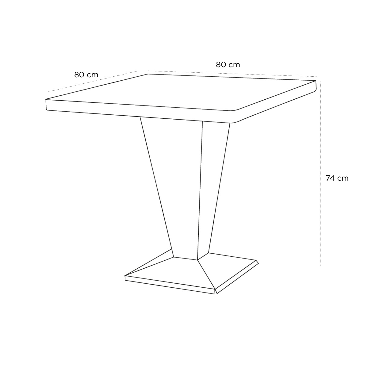 Product schematic Guéridon Tolix