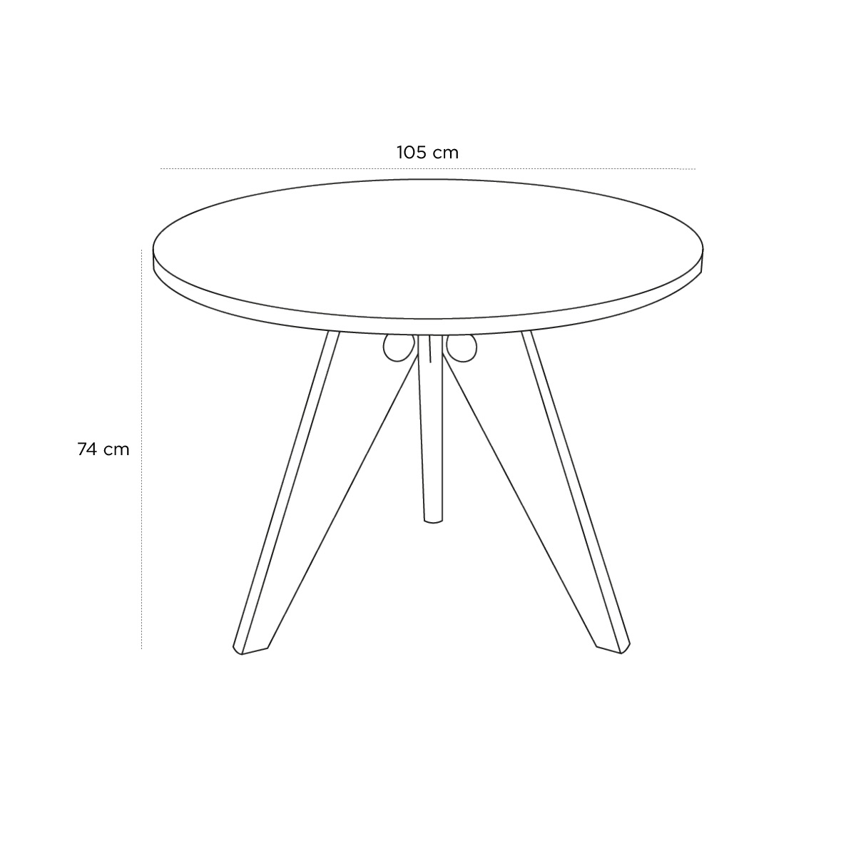 Product schematic Guéridon Jean Prouve