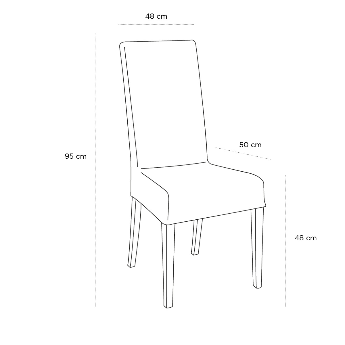 Product schematic Chaise Bellissima