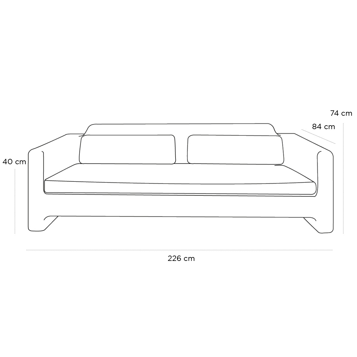 Product schematic Canapé Horizon