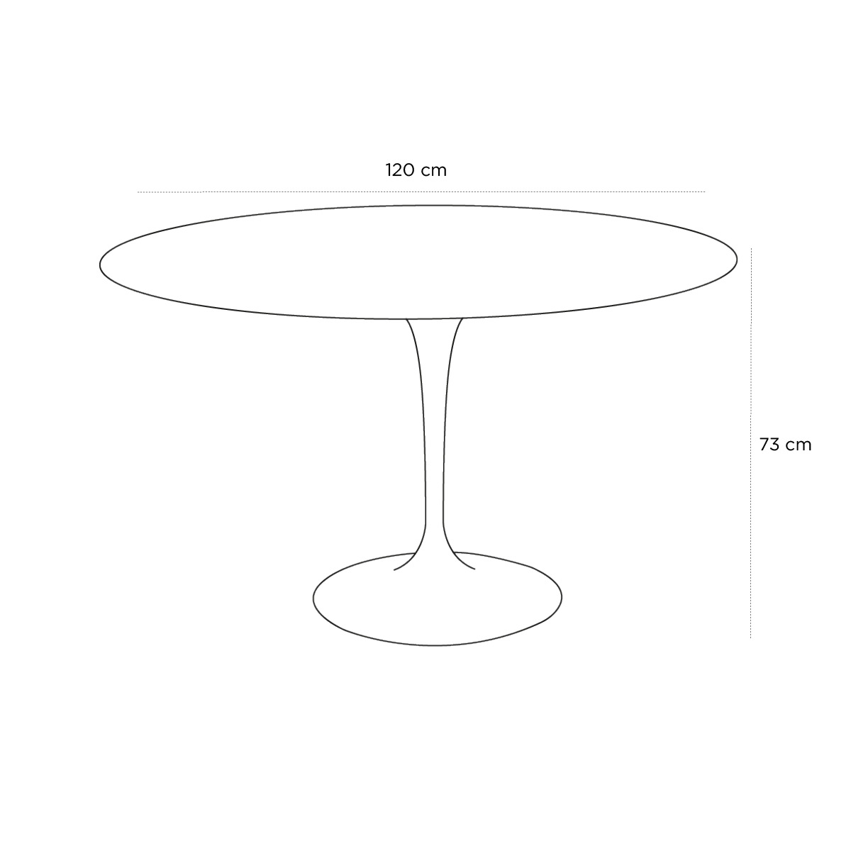 Product schematic Table Saarinen