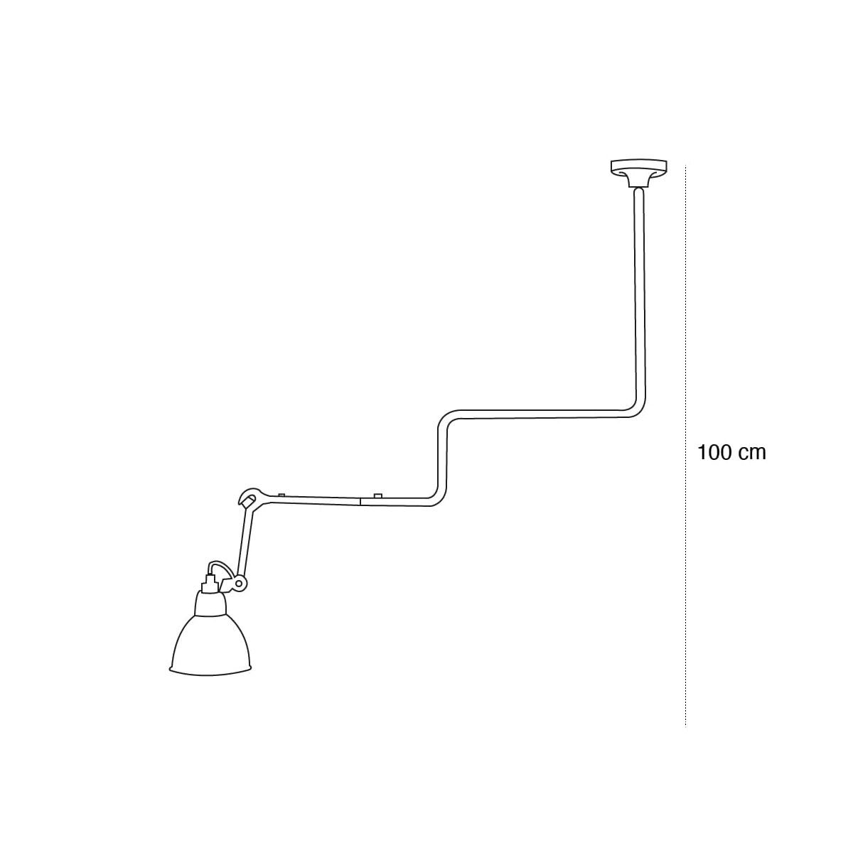 Product schematic Suspension Plafonnier Gras N°312