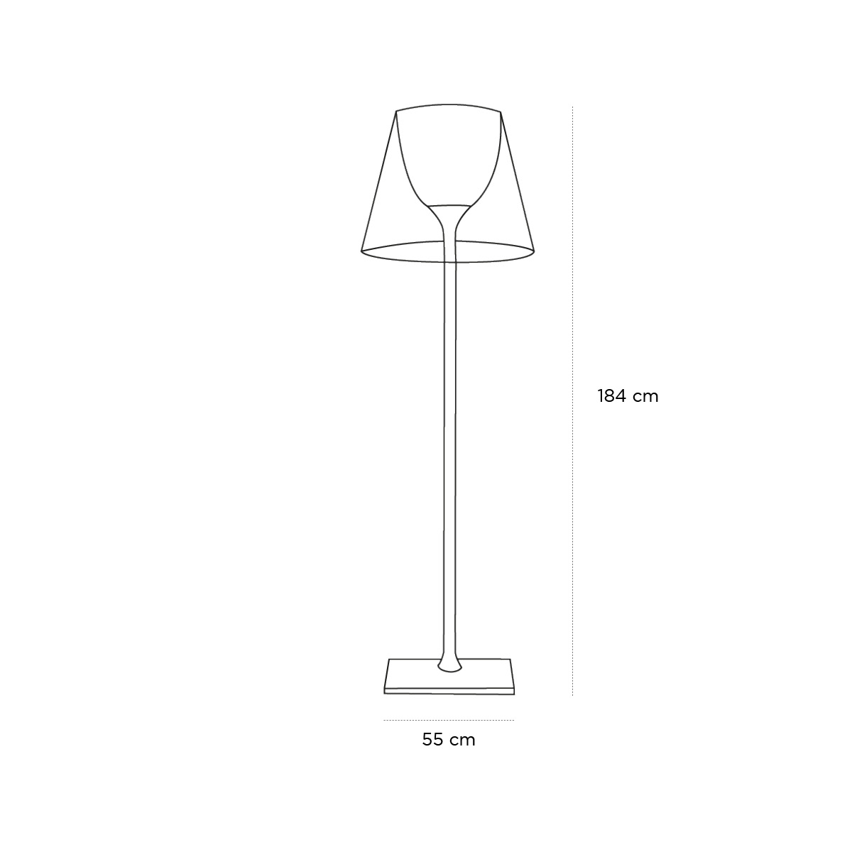 Product schematic Lampadaire KTribe F3