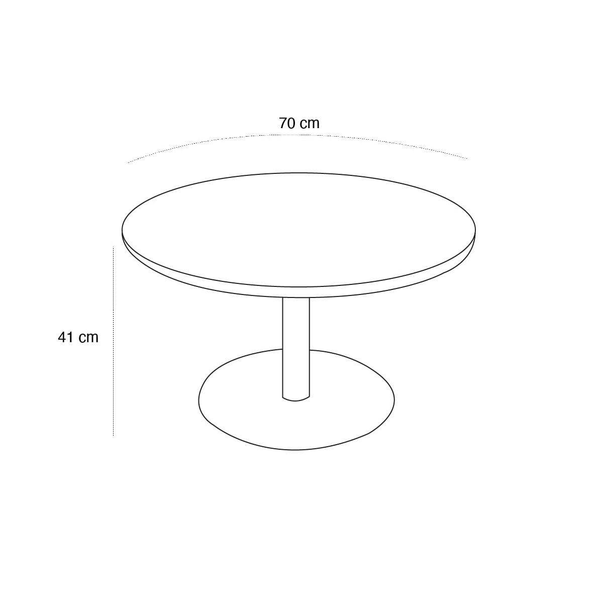 Product schematic Table basse Gubi Marbre