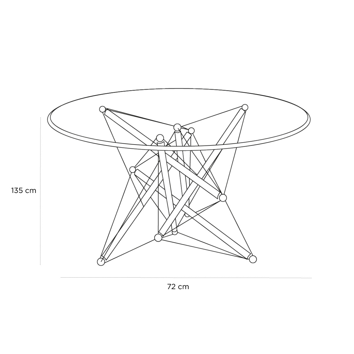 Schéma du produit Table 713