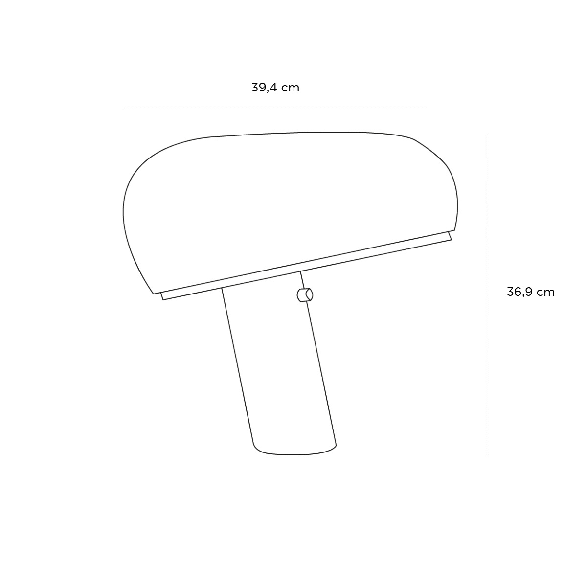 Product schematic Lampe Snoopy Noir