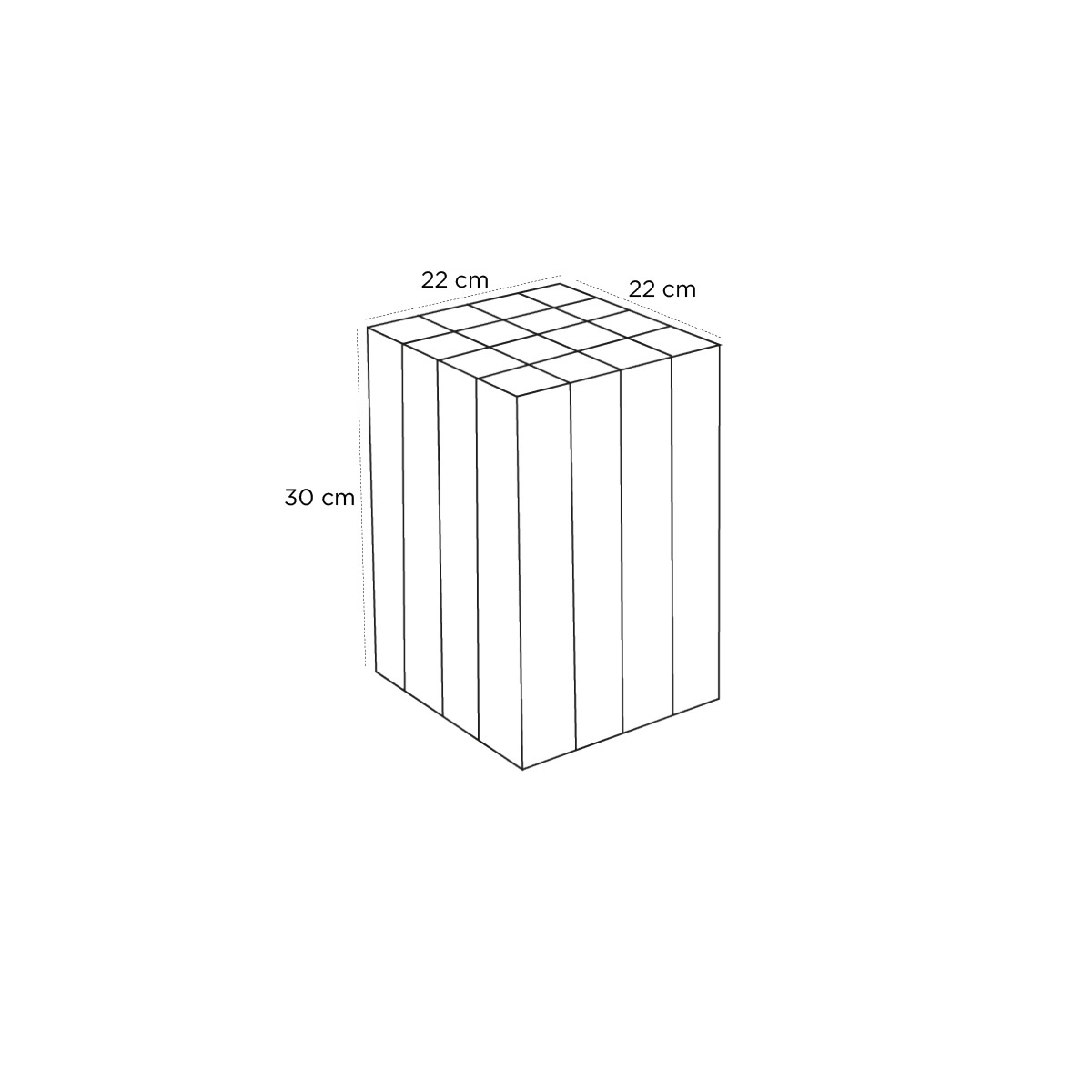 Product schematic Stèle Wood 22 X 30