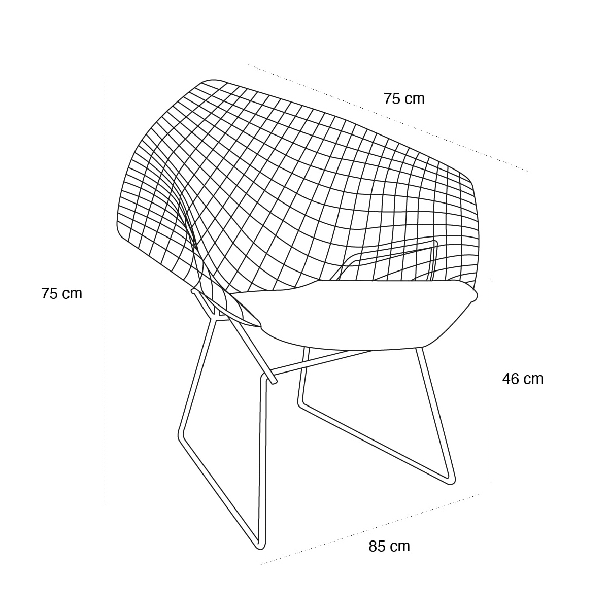 Schéma du produit Fauteuil Diamond