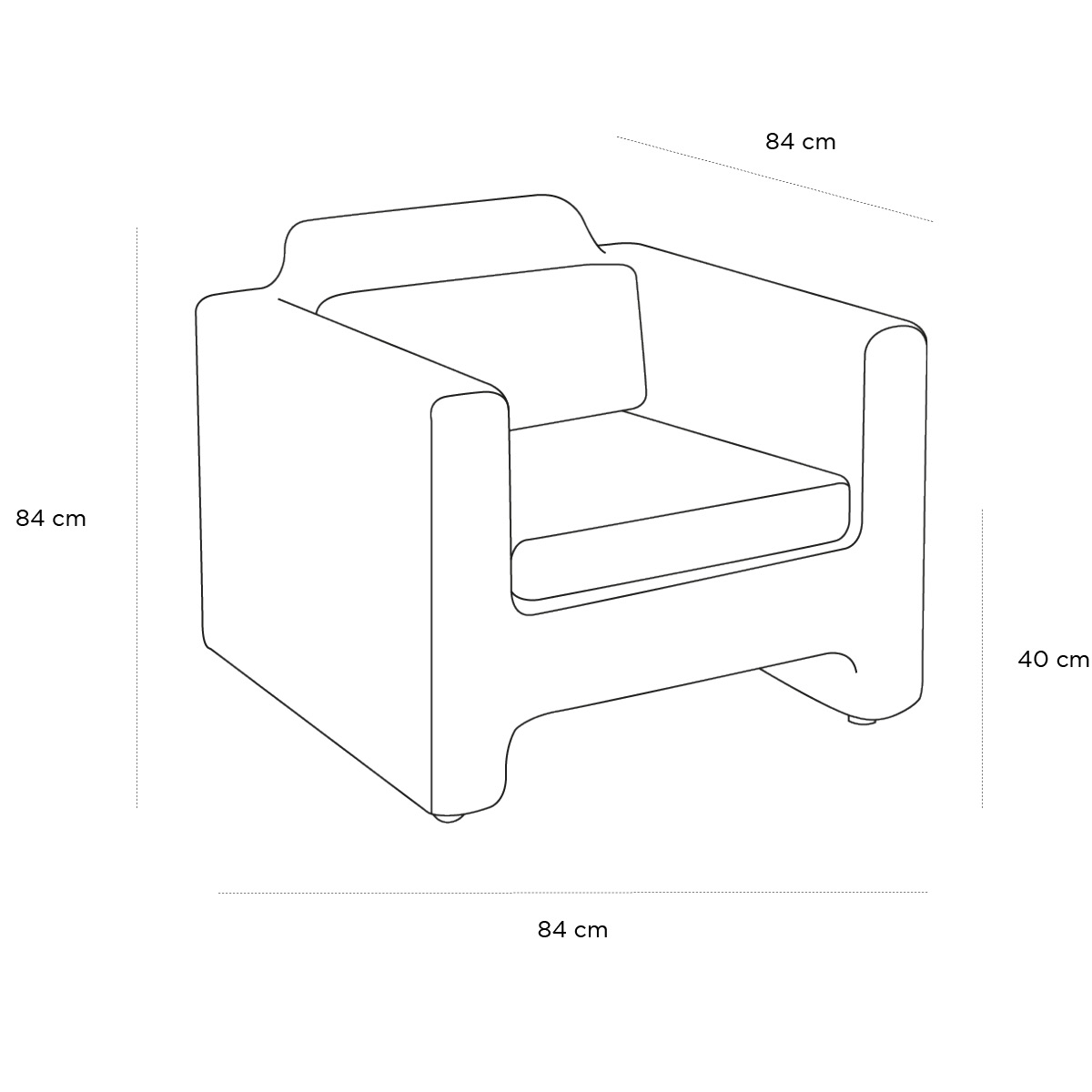 Product schematic Fauteuil Horizon