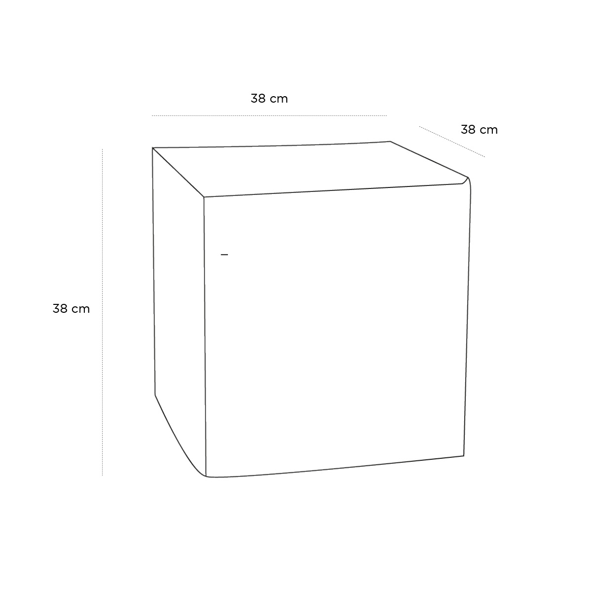 Product schematic Pouf Tara carré