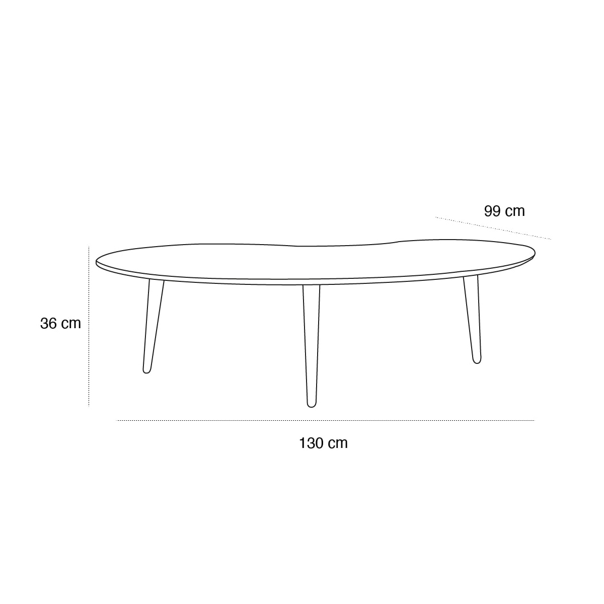 Schéma du produit Table basse Baya Noyer TGM
