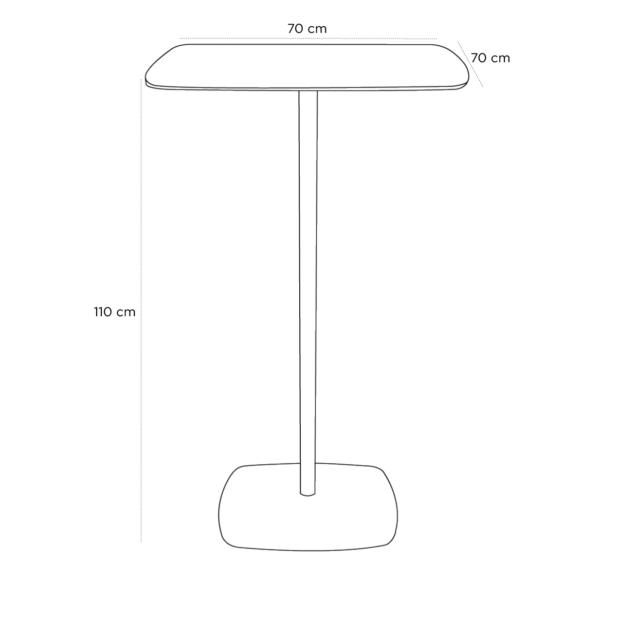 Schéma du produit Mange-debout Stylus Blanc