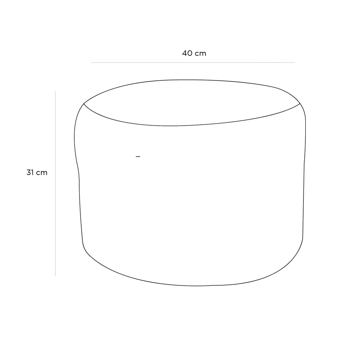 Product schematic Pouf Tara rond
