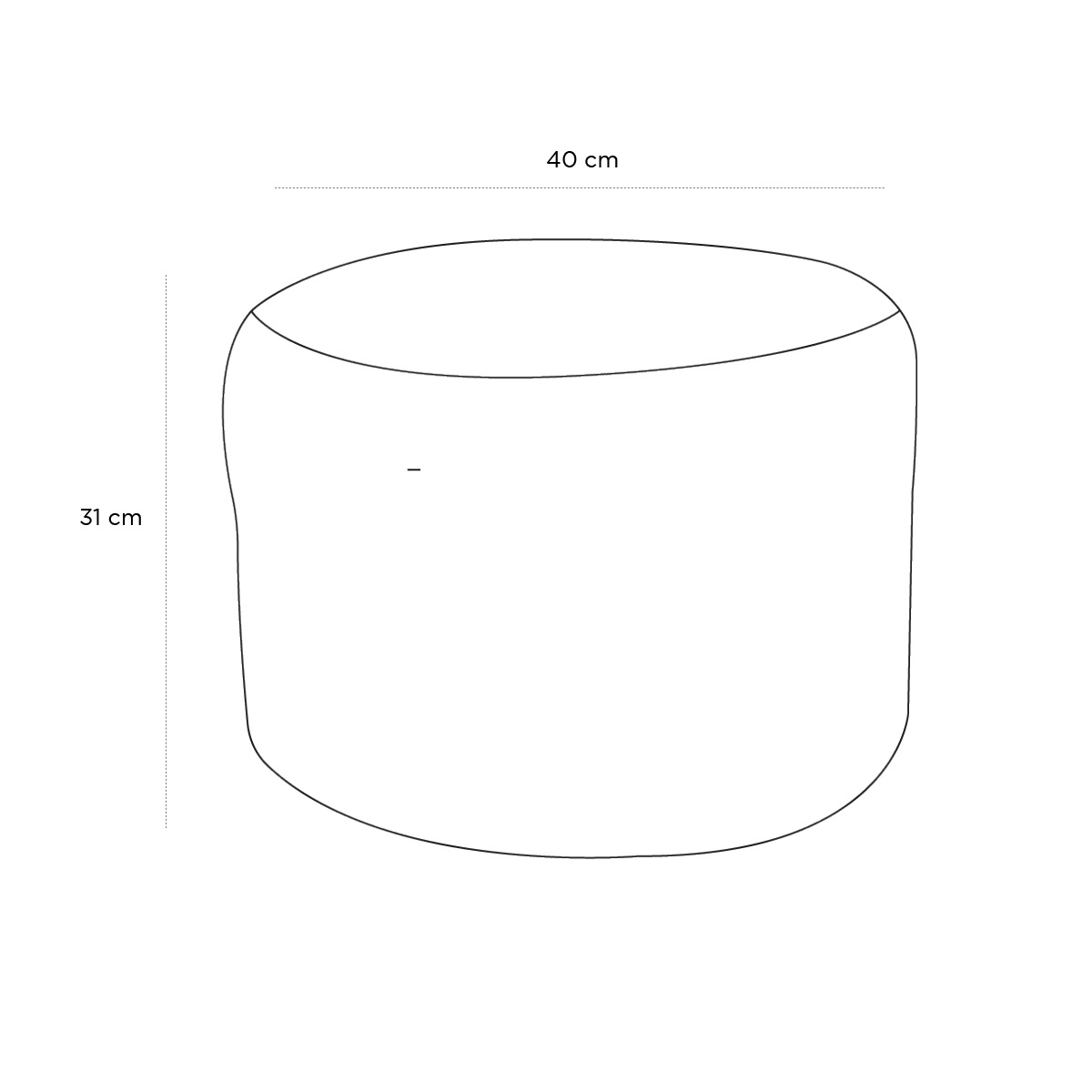 Schéma du produit Pouf Tara Rond