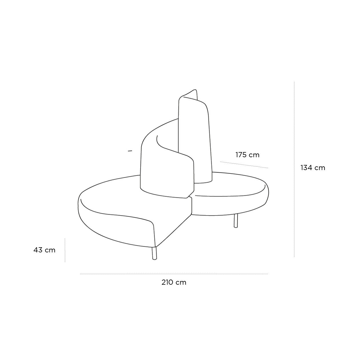 Schéma du produit Canapé Tatlin Sofa