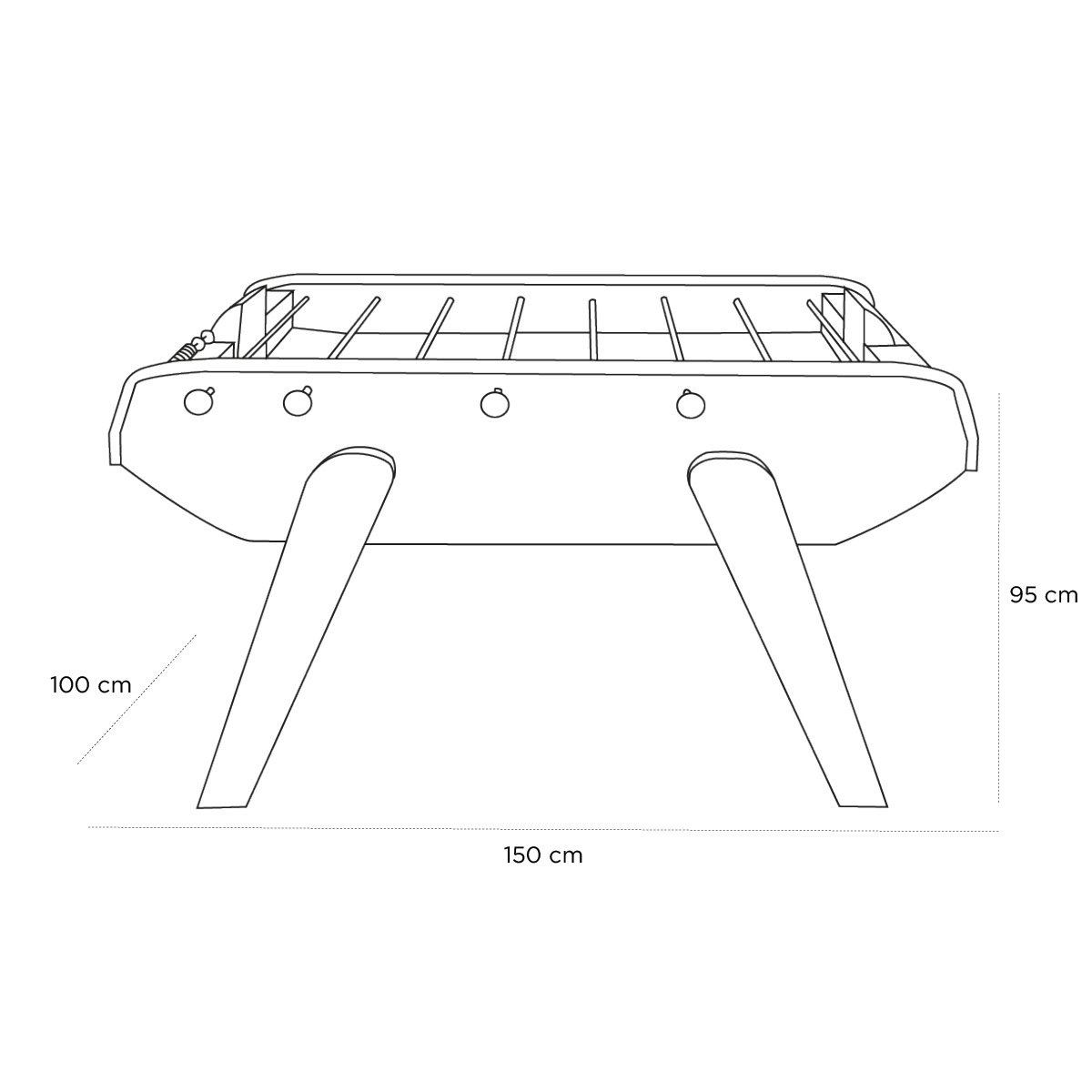 Product schematic Babyfoot Stadium