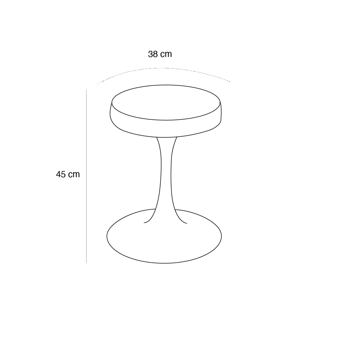 Product schematic Pouf Tulipe