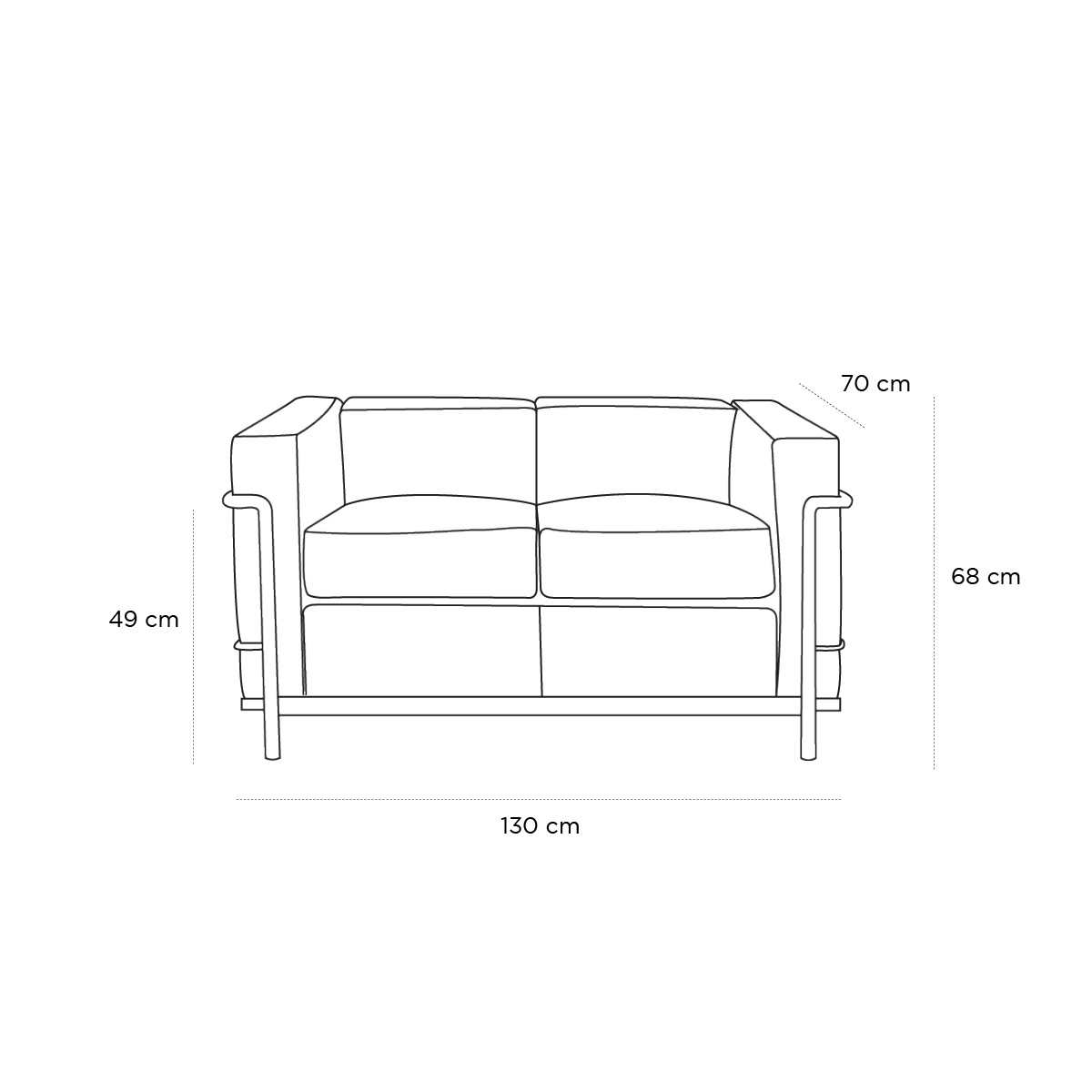 Product schematic Canapé LC2