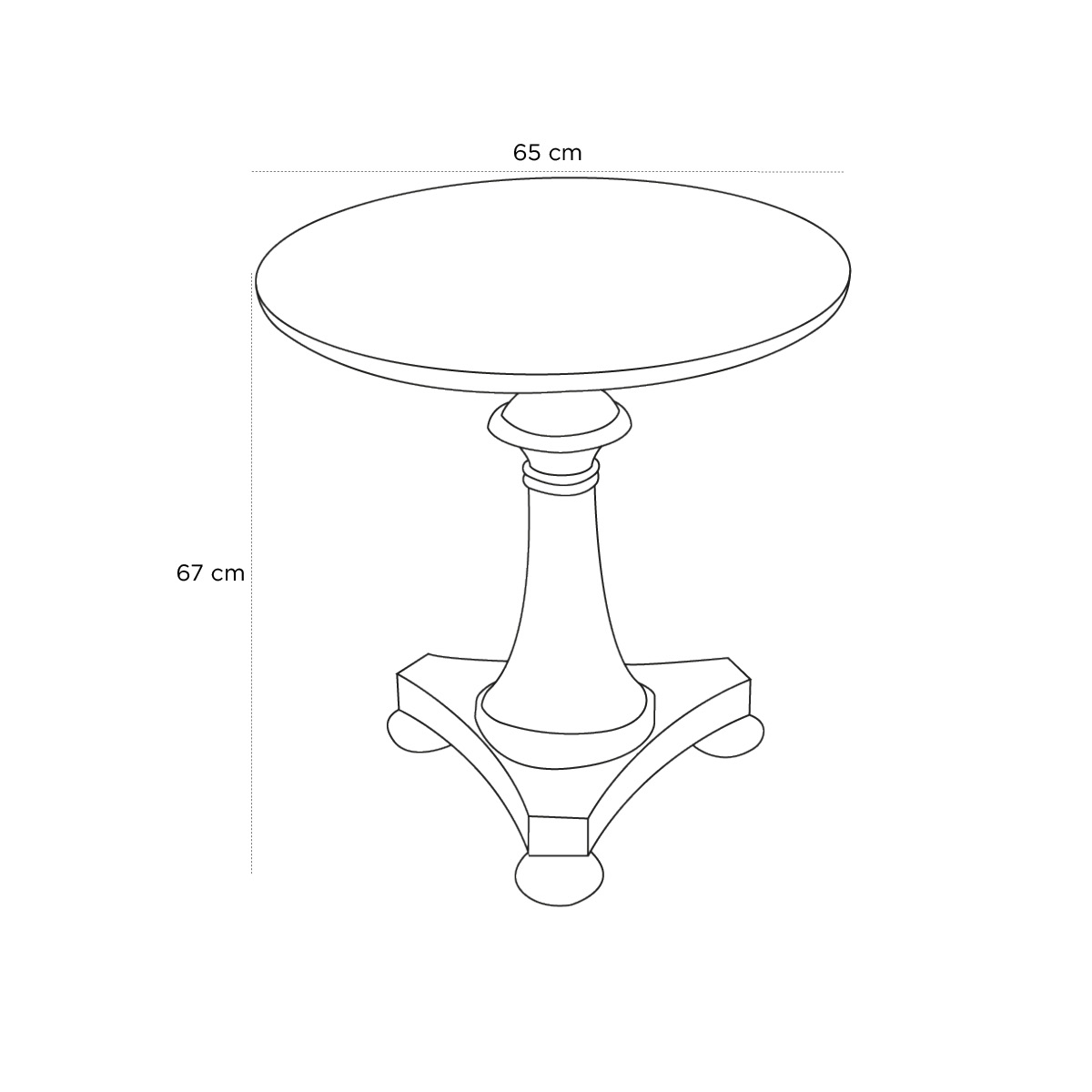 Product schematic Guéridon Morny