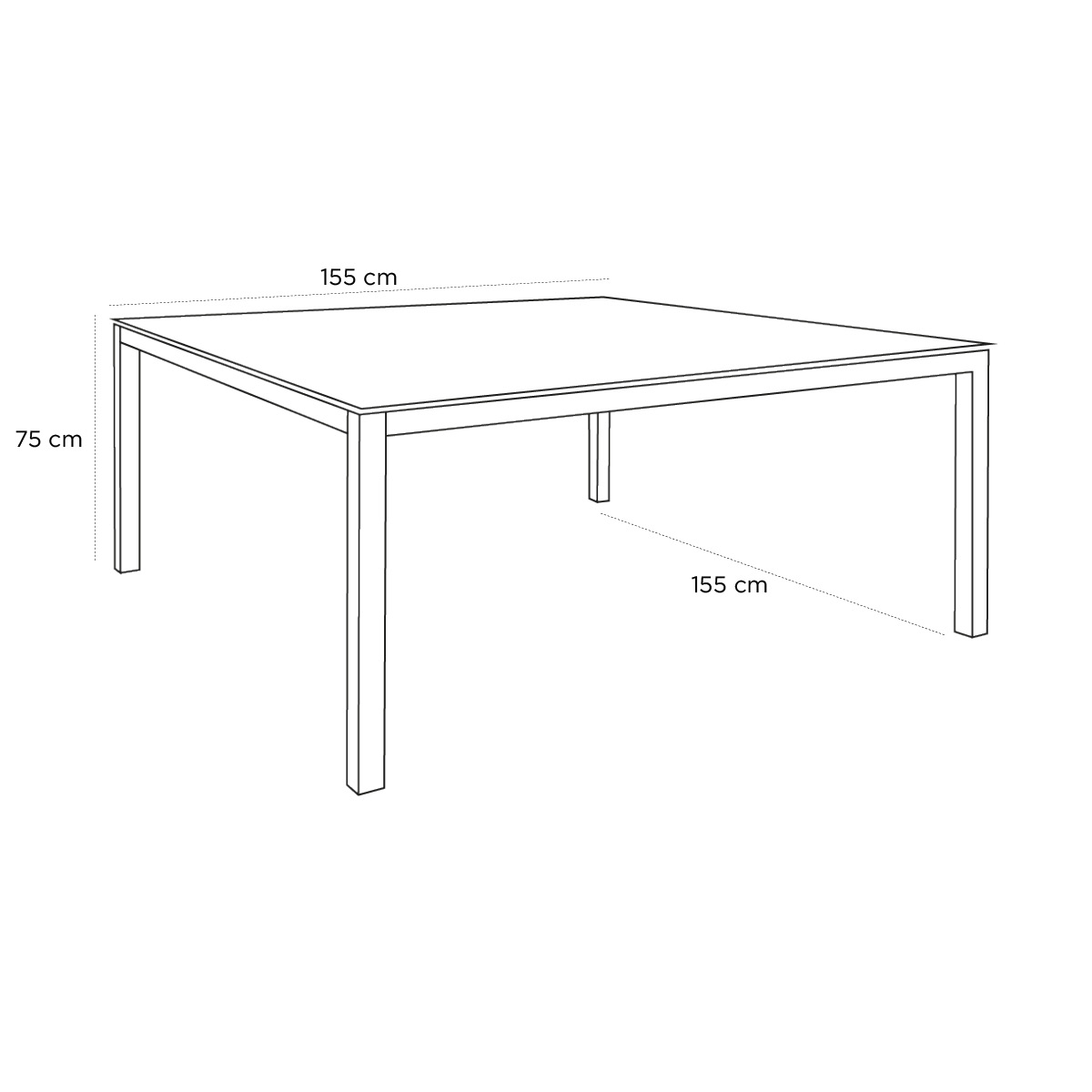 Schéma du produit Table Majestic Cappuccino GM