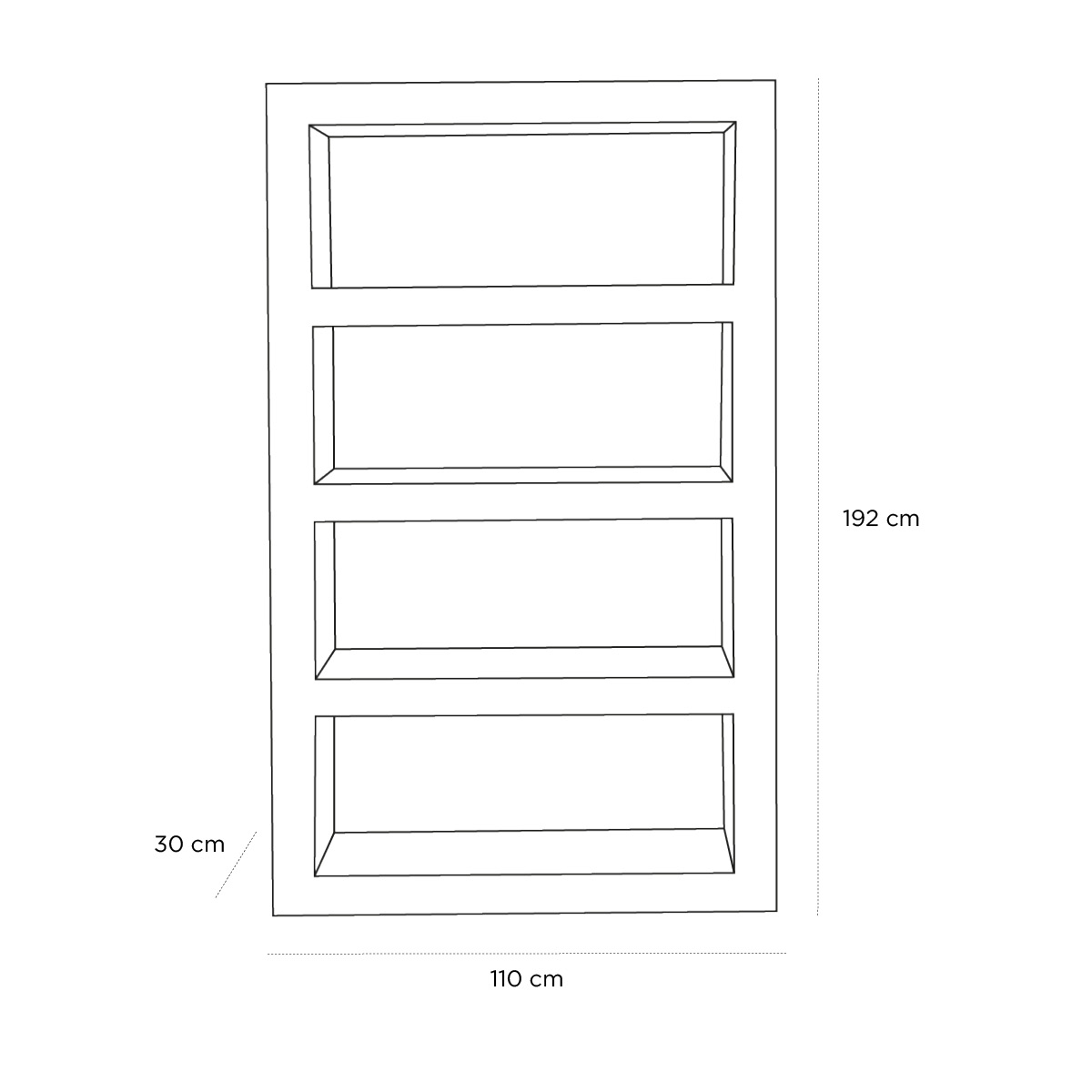 Product schematic Etagère Daisy GM