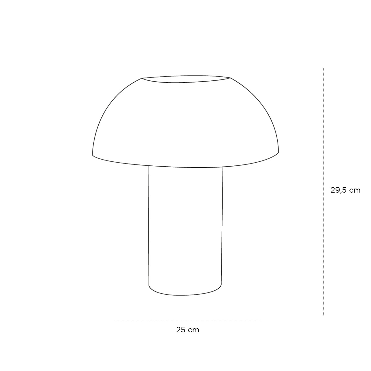 Product schematic Lampe Colette Fumée GM