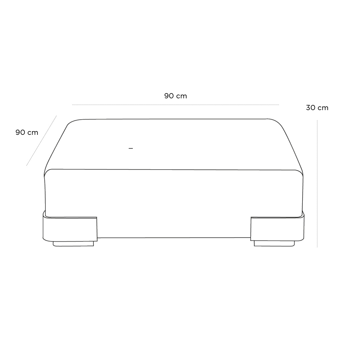 Product schematic Pouf Plastics Blanc